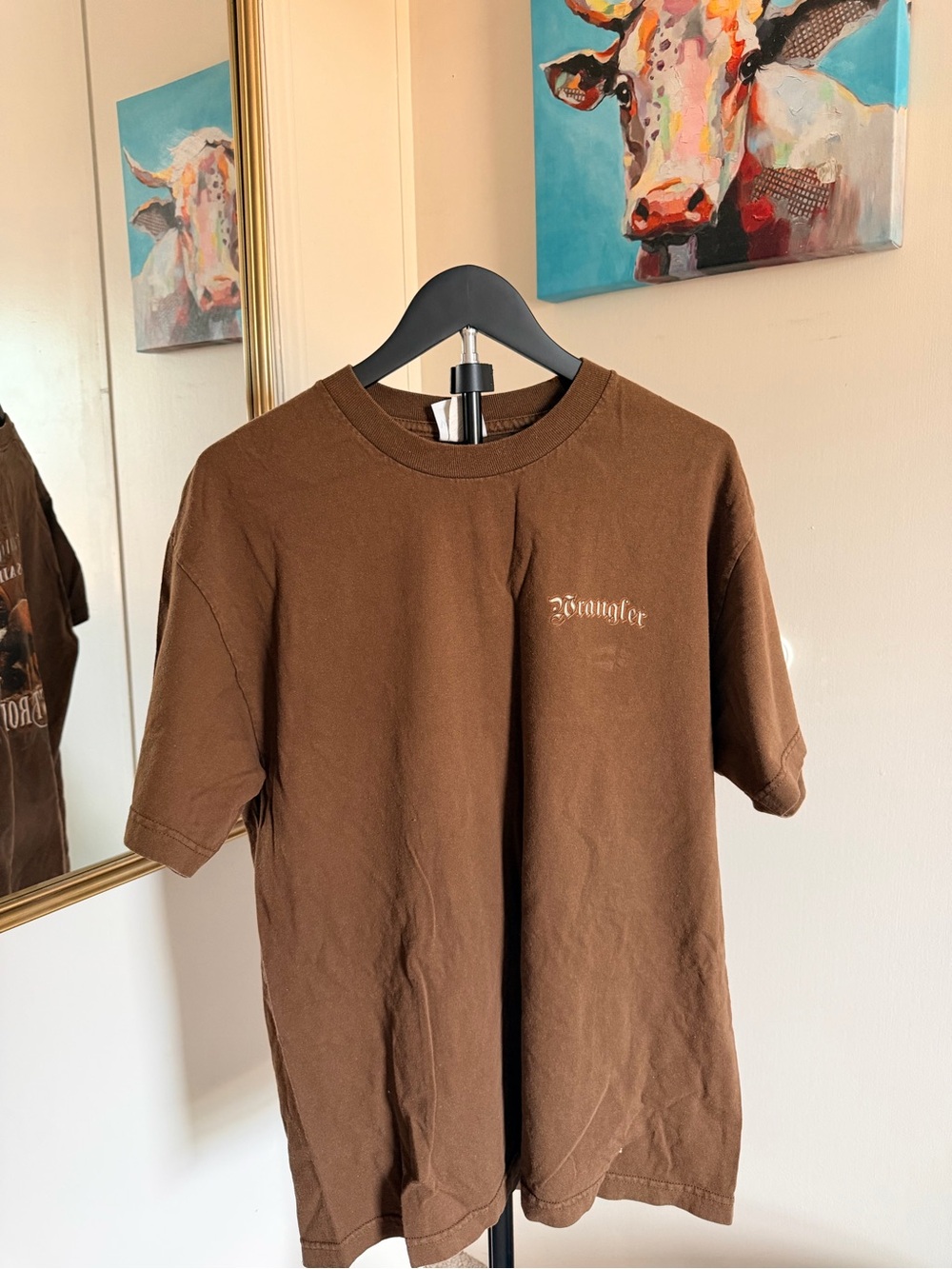 Wrangler Brown Crewneck Long Sleeve Tee